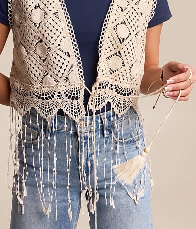 Crochet Fringe Vest thumbnail 4