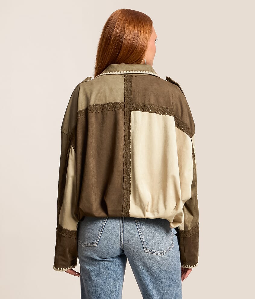 Pieced Crochet Oversized Jacket - thumbnail 3