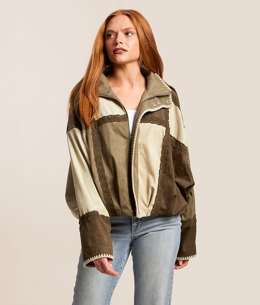 Pieced Crochet Oversized Jacket