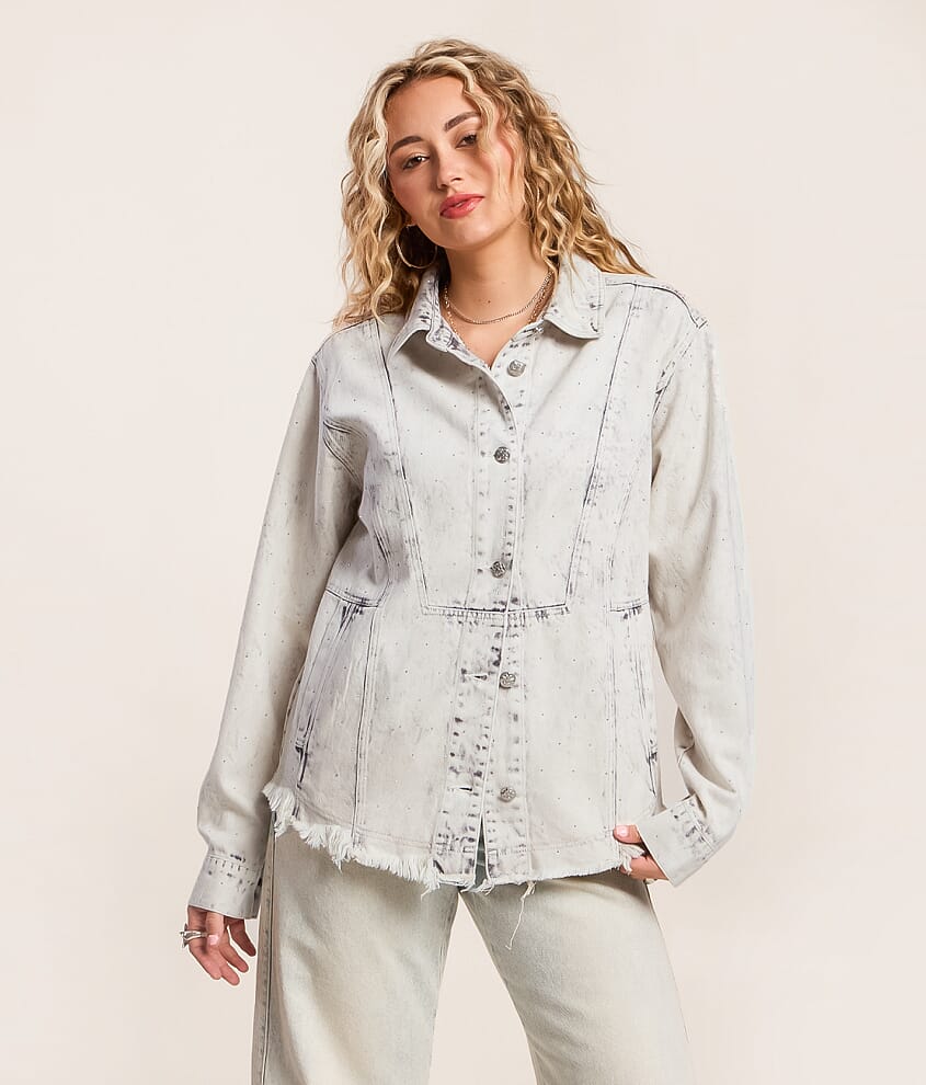 Rhinestone Denim Jacket - thumbnail 2
