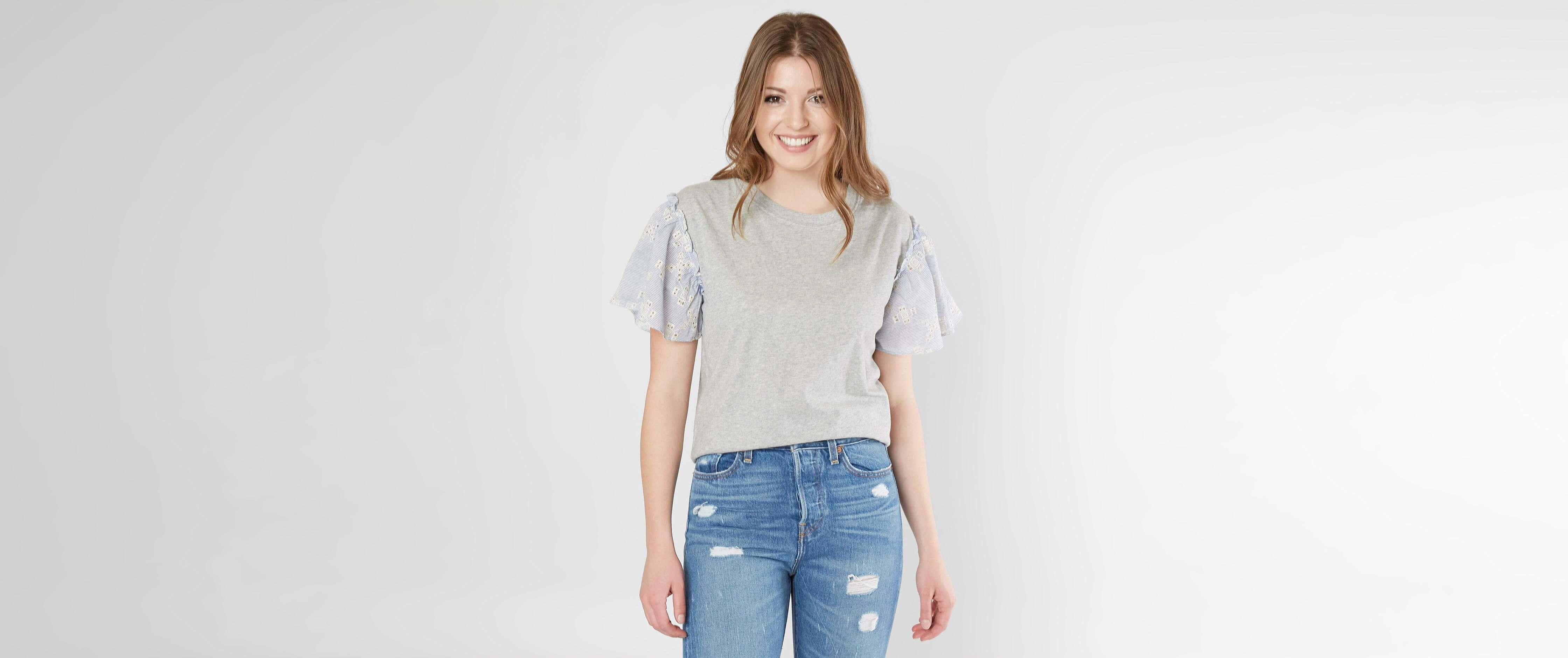 Image of Miss Me Pieced Scoop Neck Top