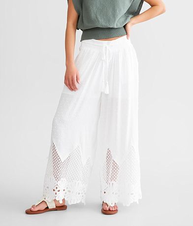 Miss Me Swiss Dot Wide Leg Pant front view