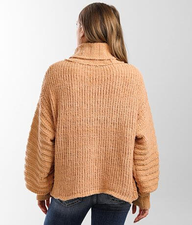 Miss Me Chenille Turtleneck Sweater back view