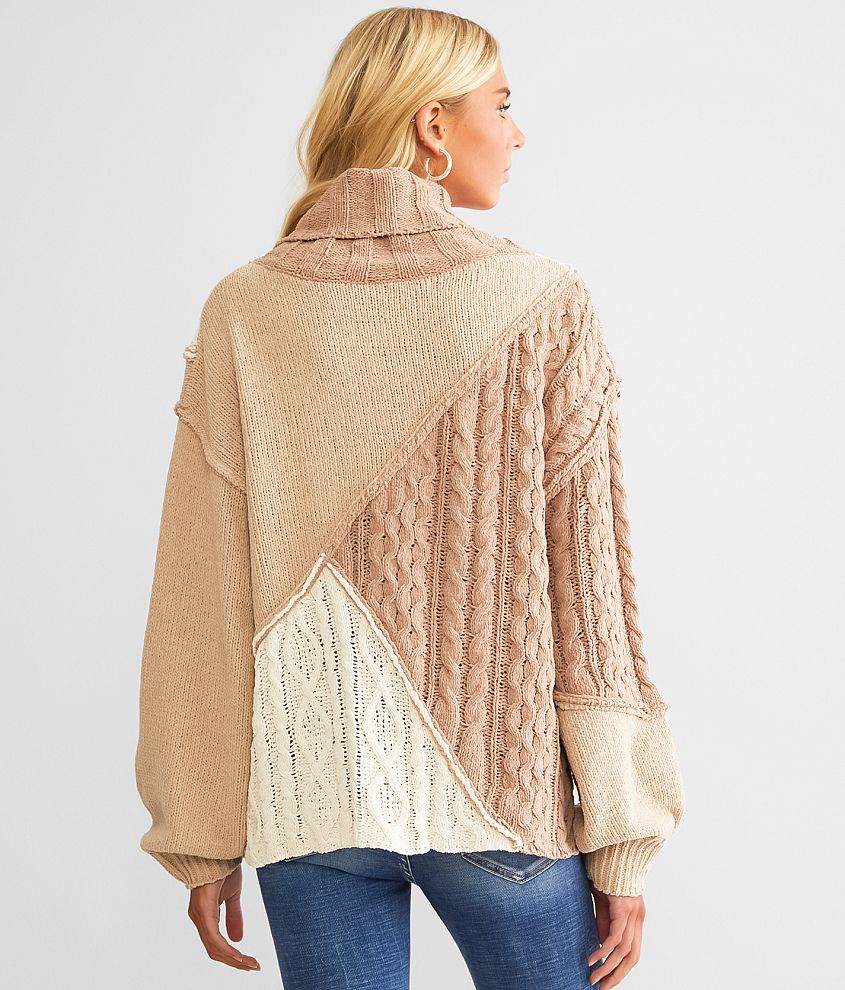 Cable Knit Turtleneck Sweater