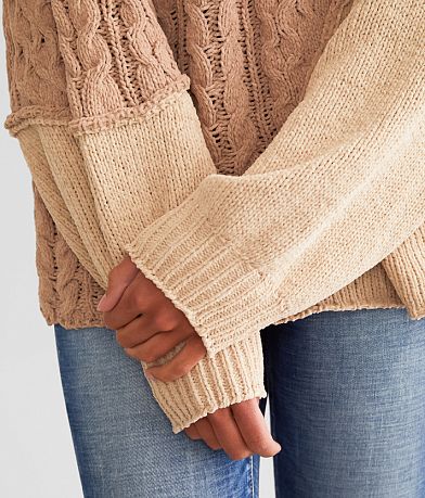 Miss Me Cable Knit Turtleneck Sweater MISC_DETAIL_1