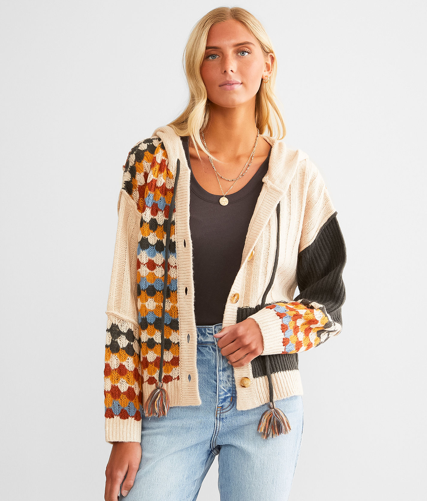 Free people hooded outlet cardigan