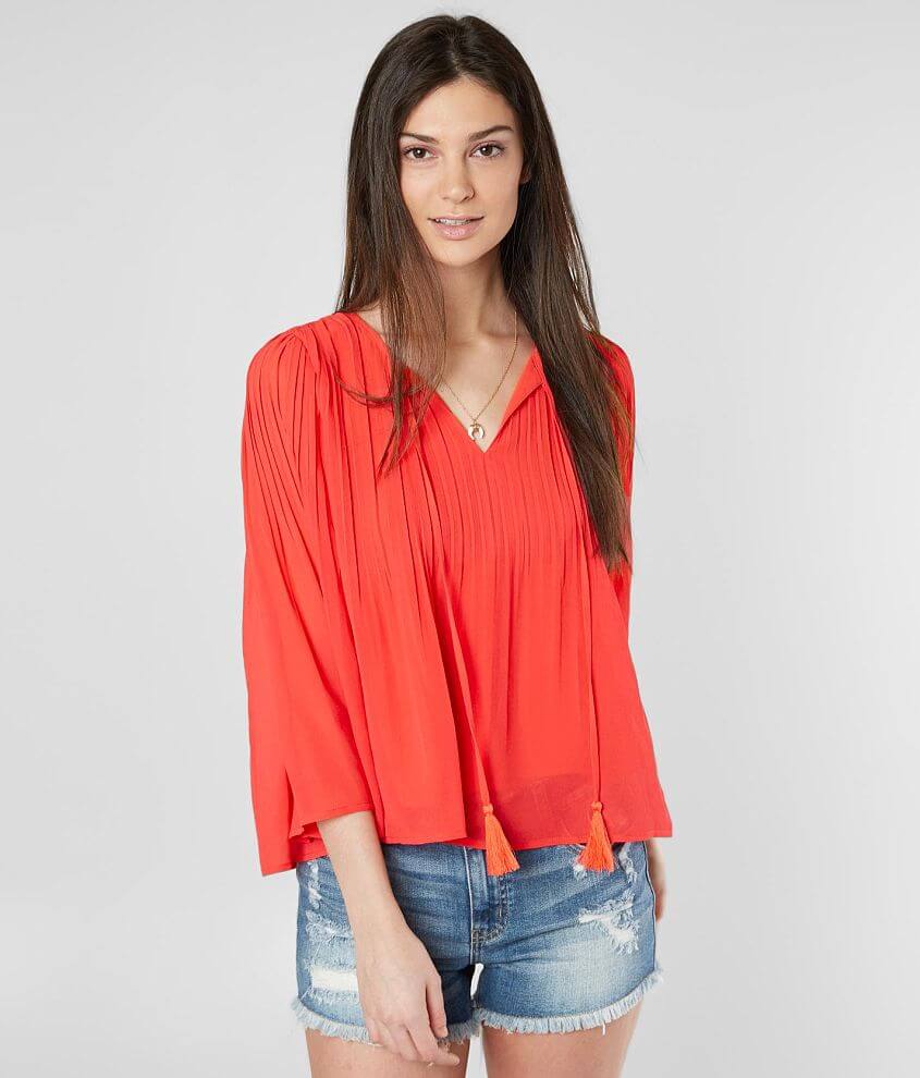 Red hot sale flowy top