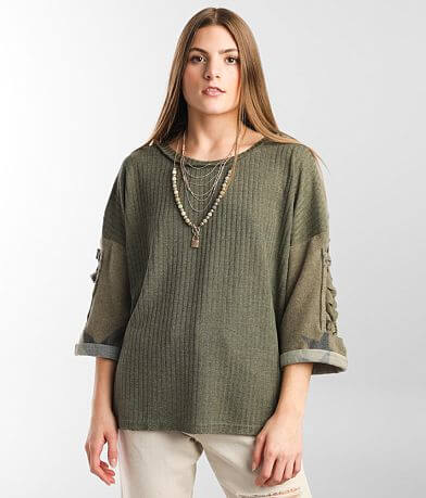 Miss Me Exposed Seam Pieced Top front view