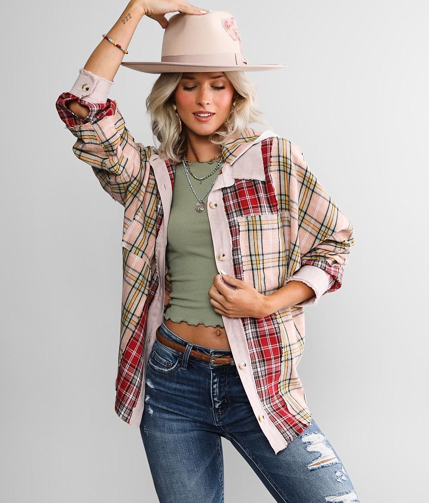 Womens hooded hot sale flannel