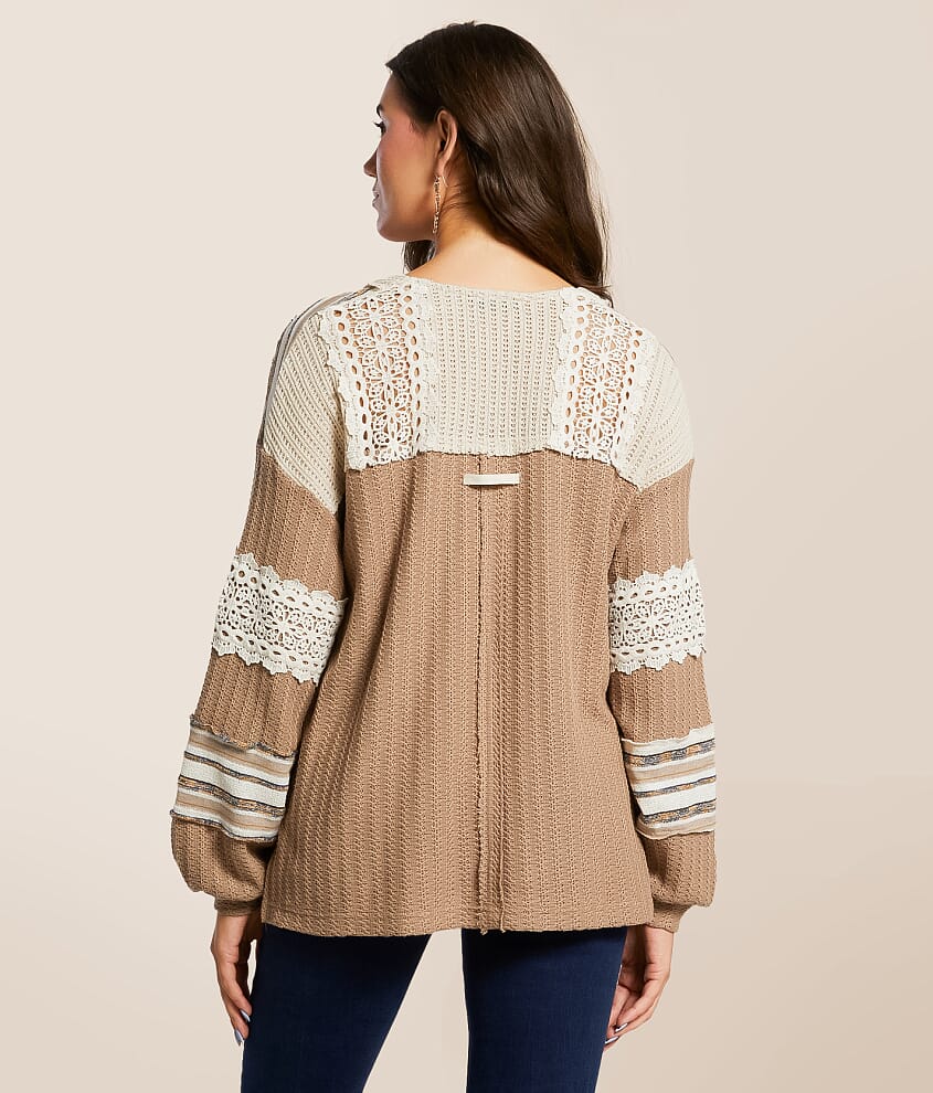 Pieced Crochet Henley - thumbnail 4