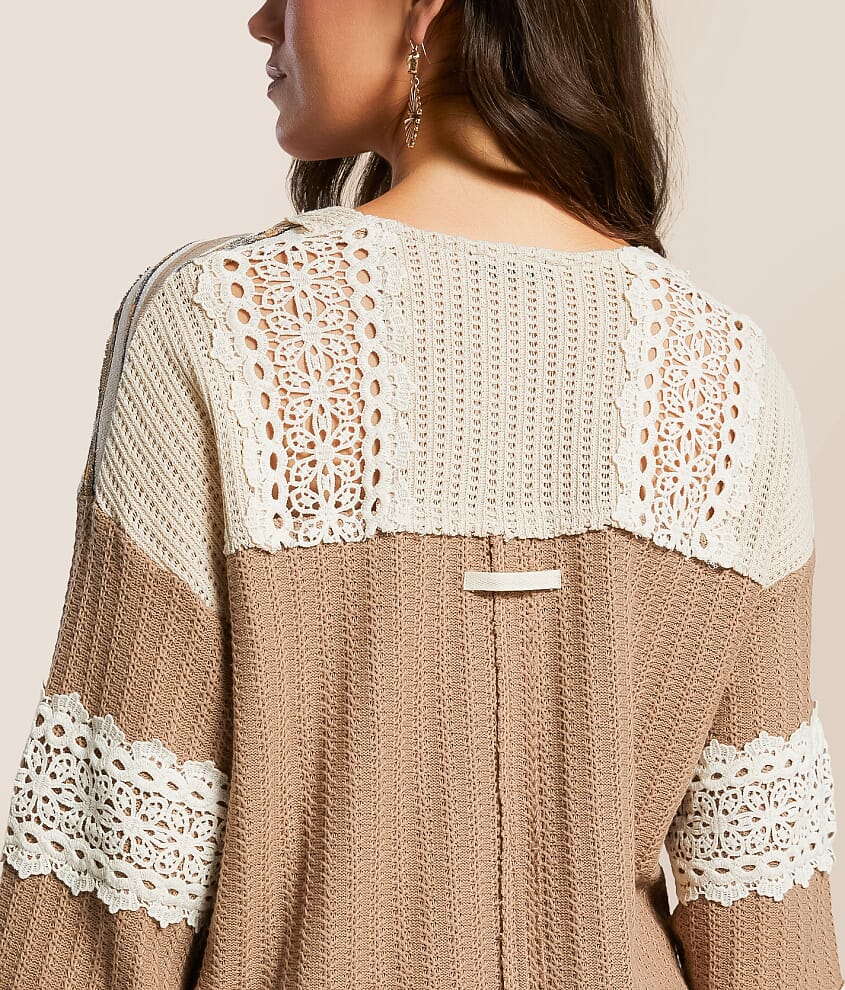 Pieced Crochet Henley - thumbnail 5