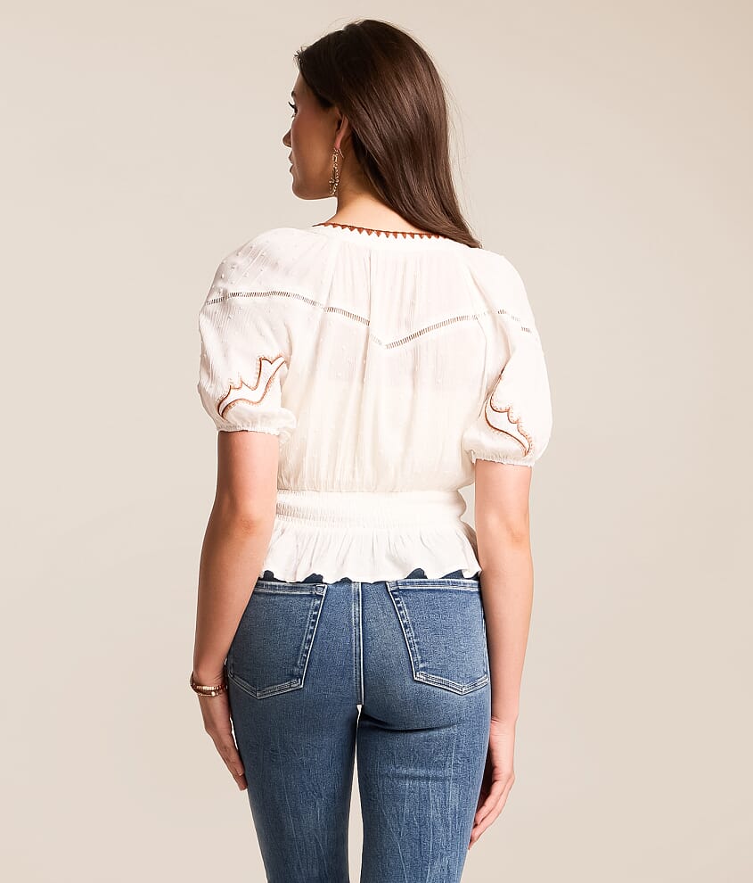 Embroidered Swiss Dot Top - thumbnail 2