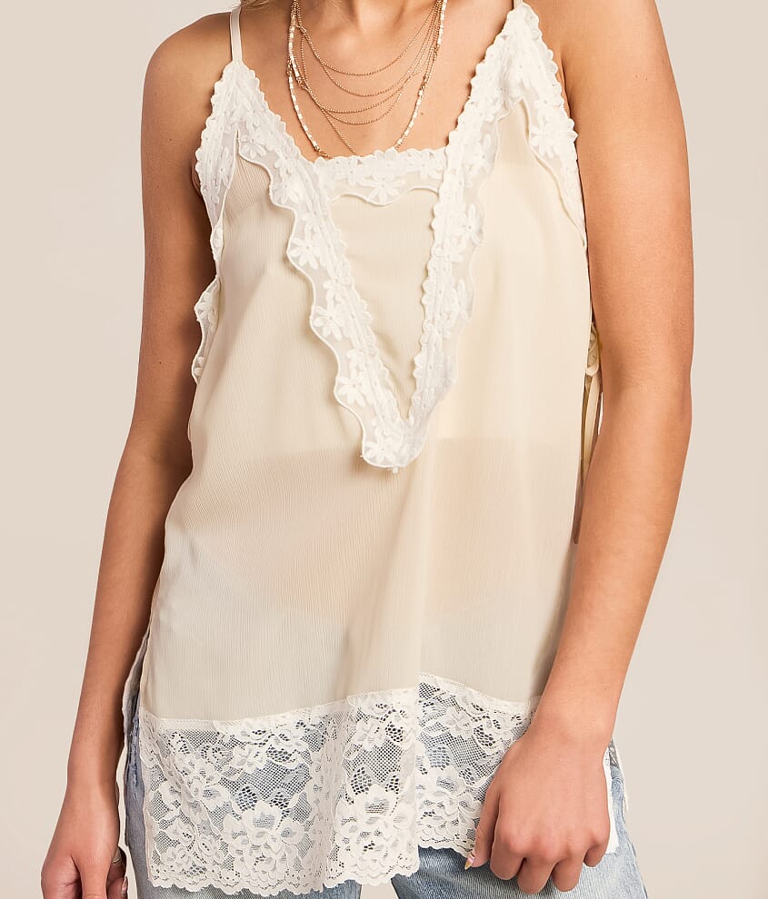 Textured Chiffon Tank Top