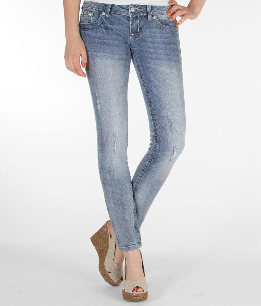 Miss Me Glitz Ankle Skinny Stretch Jean front view