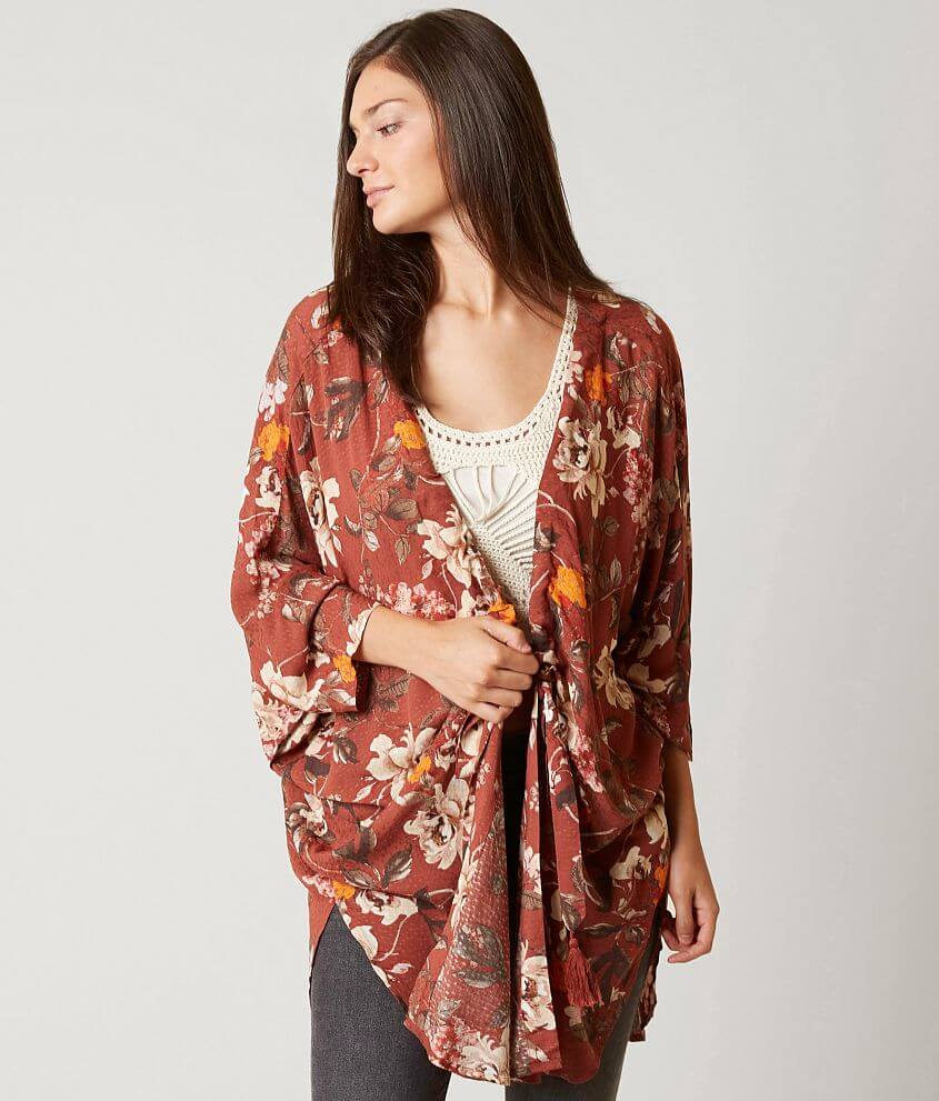 Miss Me Floral Cardigan front view