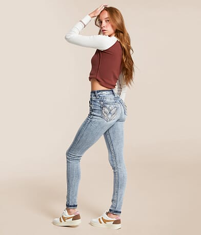 Miss Me High Rise Skinny Stretch Cuffed Jean front view