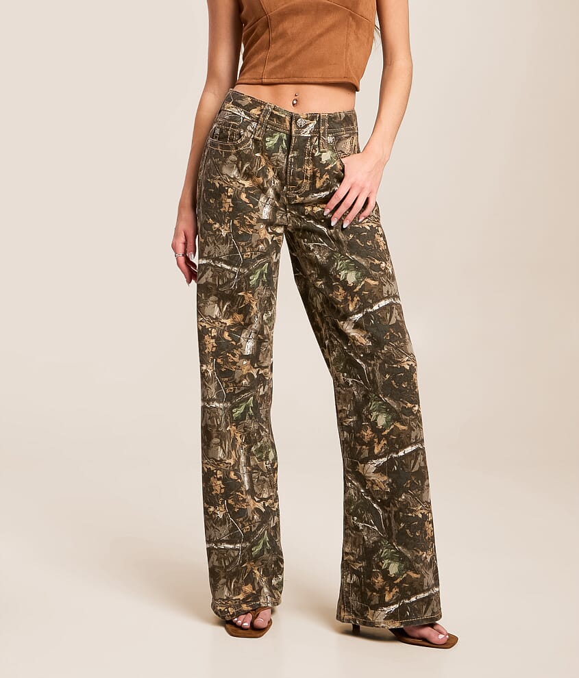 High Rise Wide Leg Camo Jean thumbnail 2