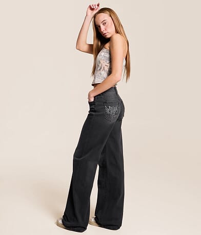 Miss Me High Rise Wide Leg Stretch Jean front view