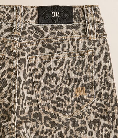 Girls - Mid-Rise Leopard Print Wide Leg Stretch Jean thumbnail 3