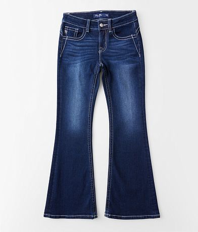 Miss Me Girls - Mid-Rise Flare Stretch Jean front view