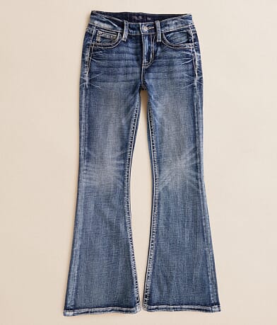 Miss Me Girls - Mid-Rise Flare Stretch Jean front view
