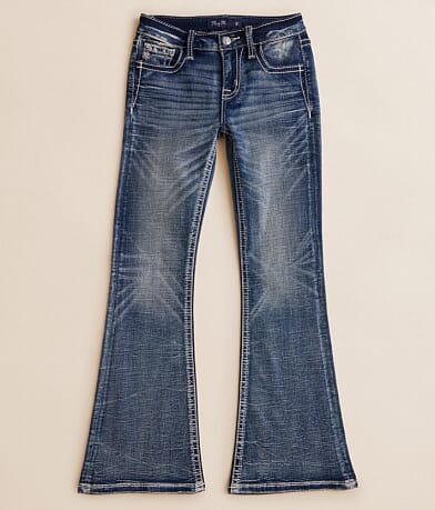 Miss Me Girls - Mid-Rise Flare Stretch Jean front view