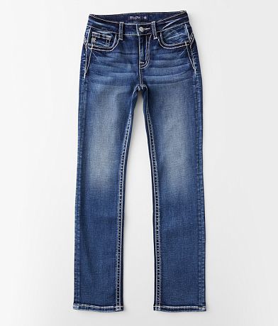 Miss Me Girls - Mid-Rise Straight Stretch Jean front view