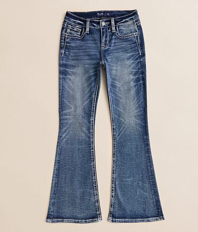 Miss Me Girls - Mid-Rise Flare Stretch Jean front view