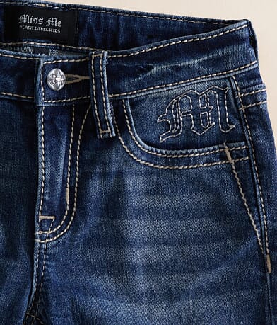 Girls - Mid-Rise Wide Leg Stretch Jean thumbnail 6