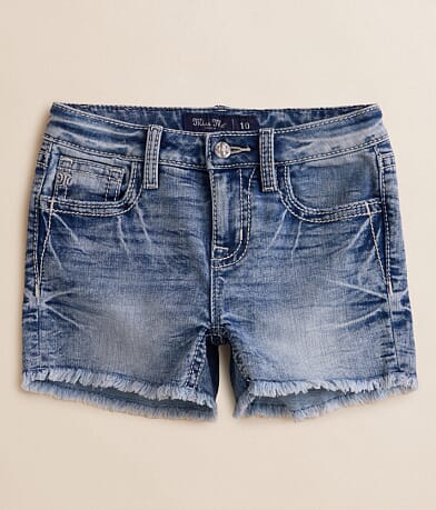 Miss Me Girls - Mid-Rise Stretch Short front view