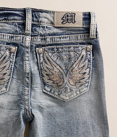 Girls - Mid-Rise Wide Leg Stretch Jean thumbnail 3
