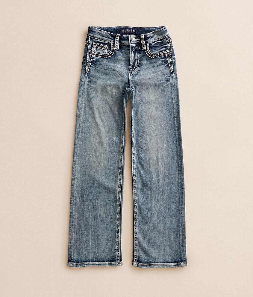 Girls - Miss Me Mid-Rise Wide Leg Stretch Jean - Girl's Jeans in