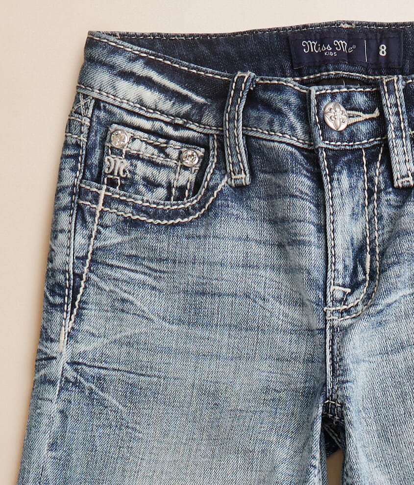 Girls - Mid-Rise Wide Leg Stretch Jean