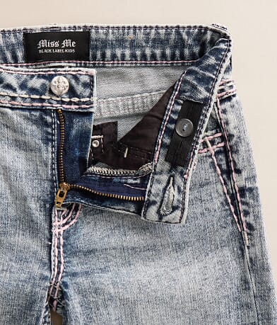Girls - Mid-Rise Wide Leg Stretch Jean thumbnail 6