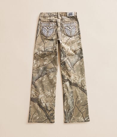 Girls - Camo Mid-Rise Wide Leg Stretch Jean thumbnail 2