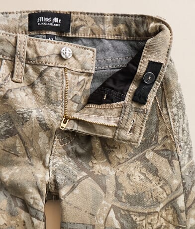 Girls - Camo Mid-Rise Wide Leg Stretch Jean thumbnail 6