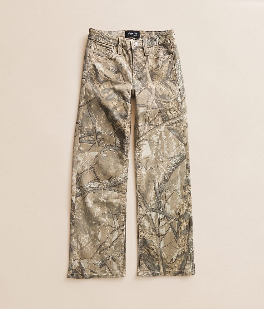 Girls - Camo Mid-Rise Wide Leg Stretch Jean