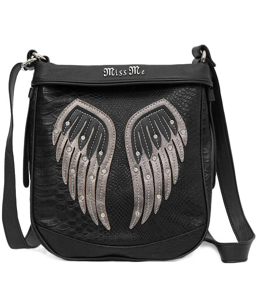 Miss Me Angel Wings Crossbody Purse front view