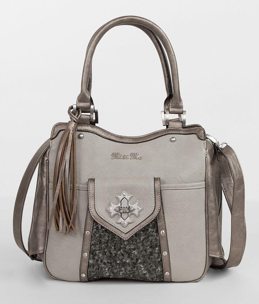 Miss Me Sequin Crossbody Purse - Women's Accessories in Grey