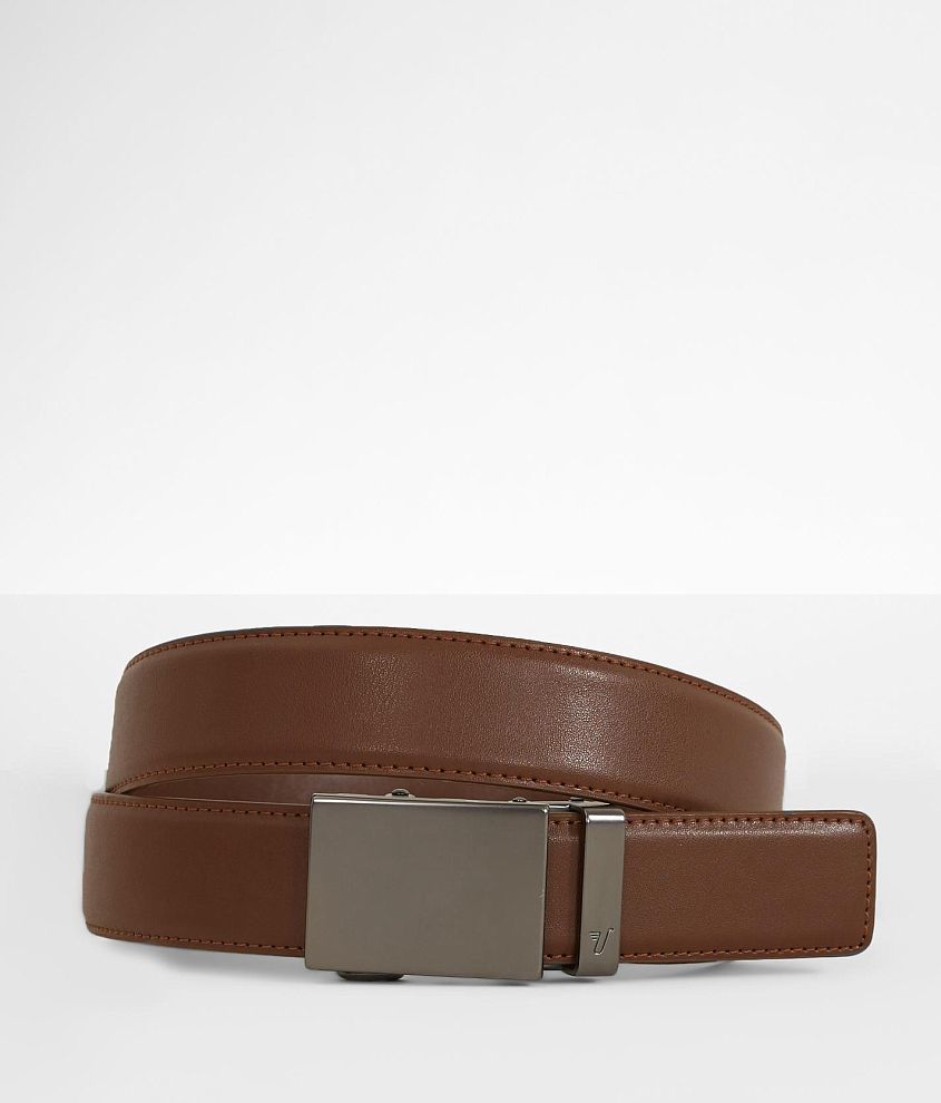 Mission Belt Gunmetal Leather Belt - Men's Belts in Mocha | Buckle