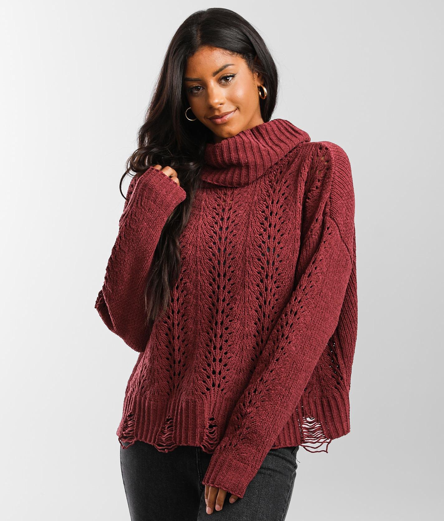 burgundy chenille jumper