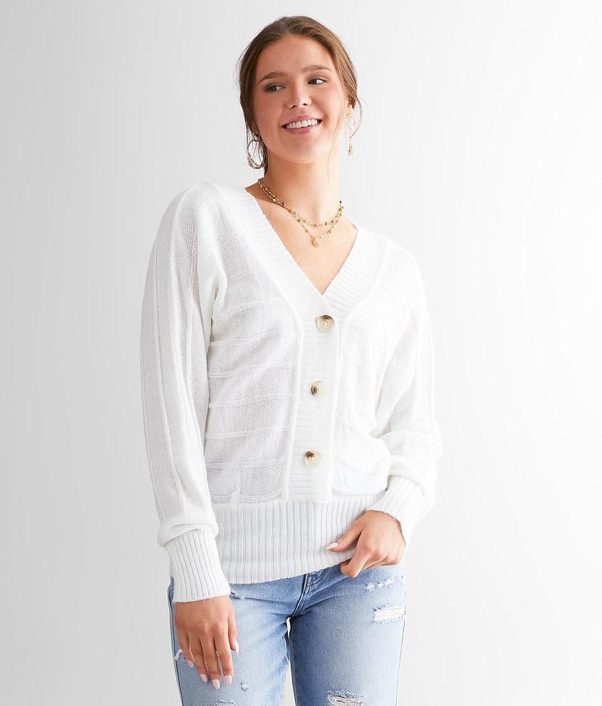 White lace 2025 up sweater