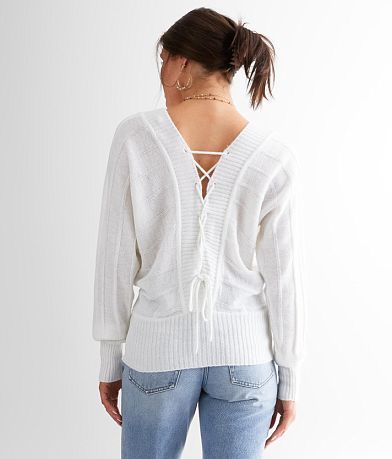 Daytrip Back Lace-Up Sweater FULL_RIGHT_SIDE