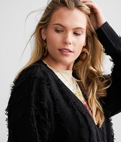 BKE Fringe Cardigan Sweater MISC_DETAIL_1