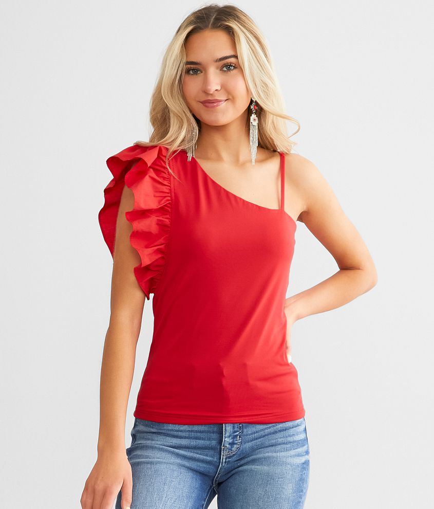 Mittoshop Ruffled Tank Top - Women's Tank Tops in Red | Buckle