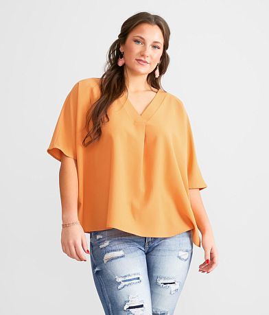 mittoshop Oversized Crinkle Blouse front view