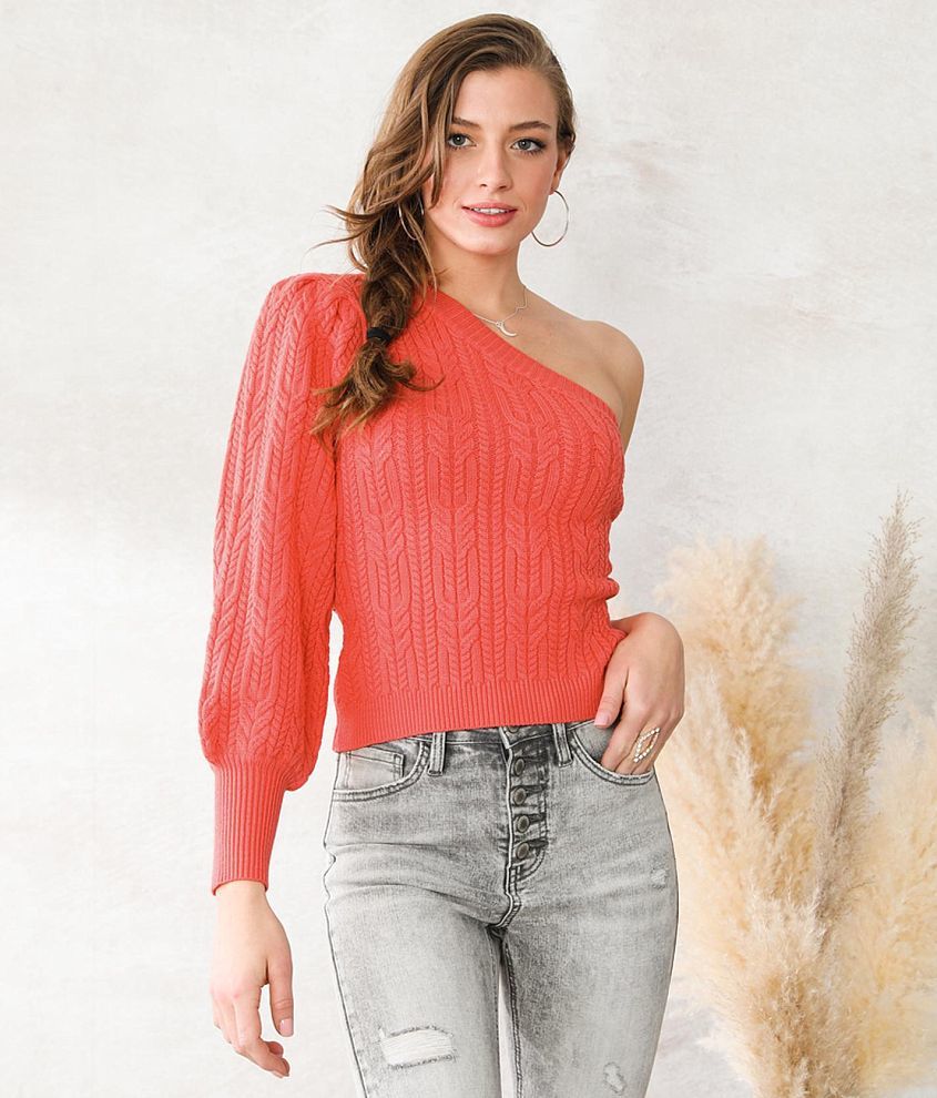 Willow &#38; Root One Shoulder Sweater front view