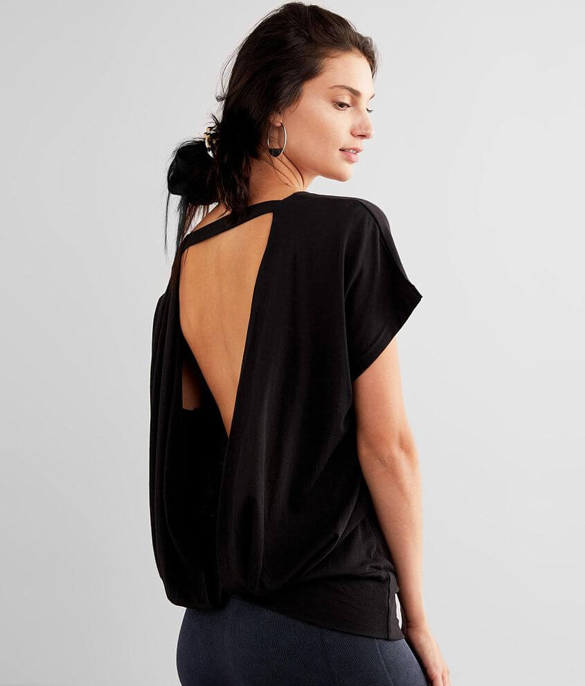 Mono B Open Back T-Shirt - Women's T-Shirts in Black | Buckle