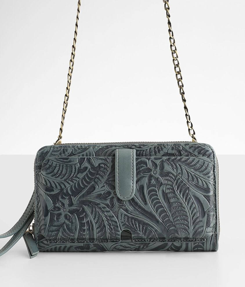 Antik Kraft Tooled Convertible Wristlet Wallet Women's Bags in Blue