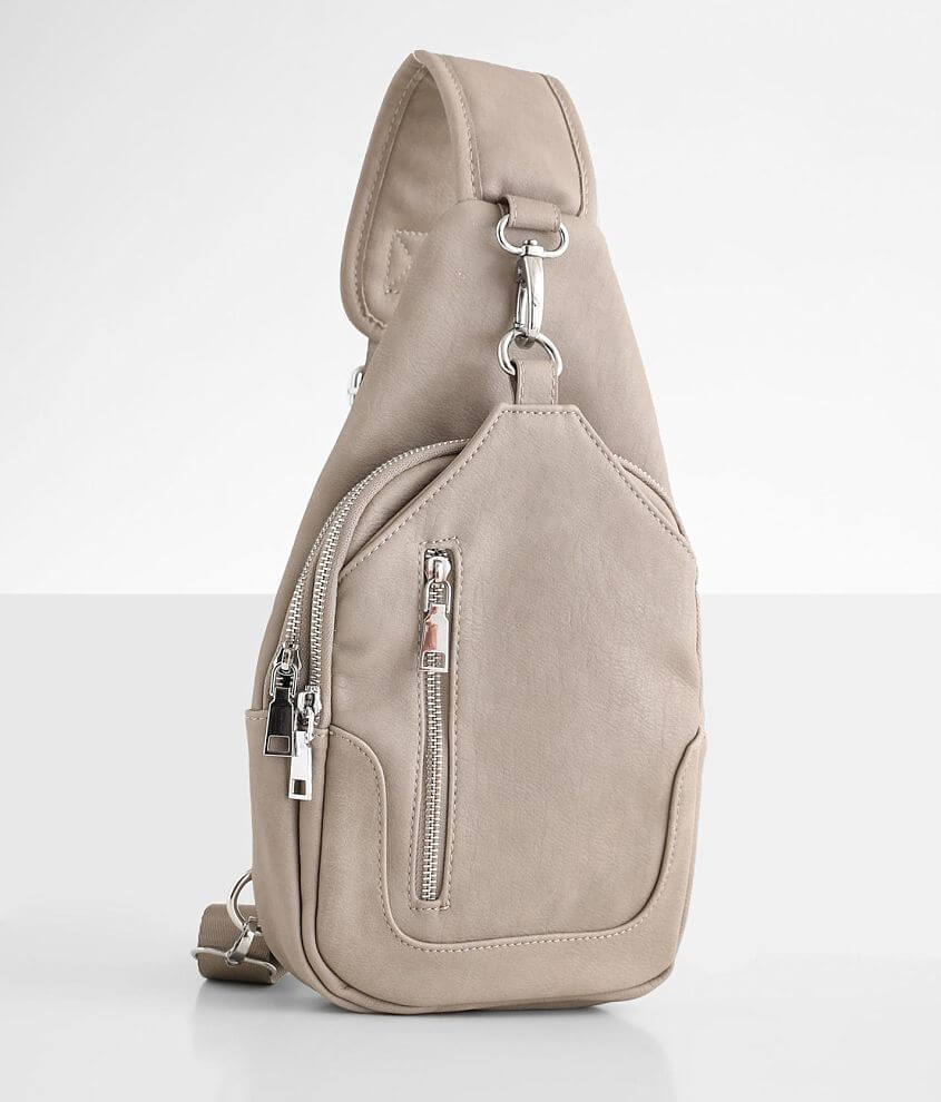 Faux Leather Sling Backpack front view